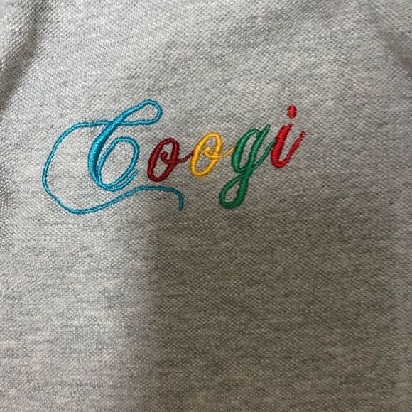 COOGI Embroidered Hands Green polo Rainbow Colors Size 3XL Cotton Vintage Y2K - Picture 5 of 7